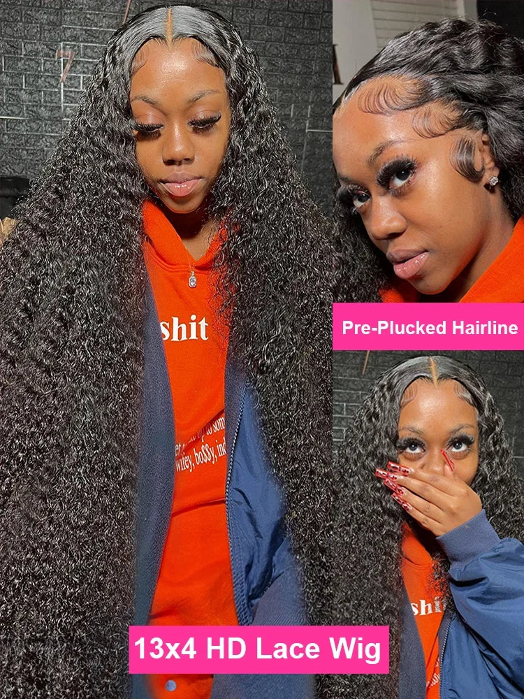 Water Wave Curly Lace Frontal Wigs